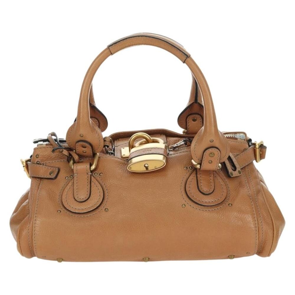 Chloe Leather Paddington Handbag Brown